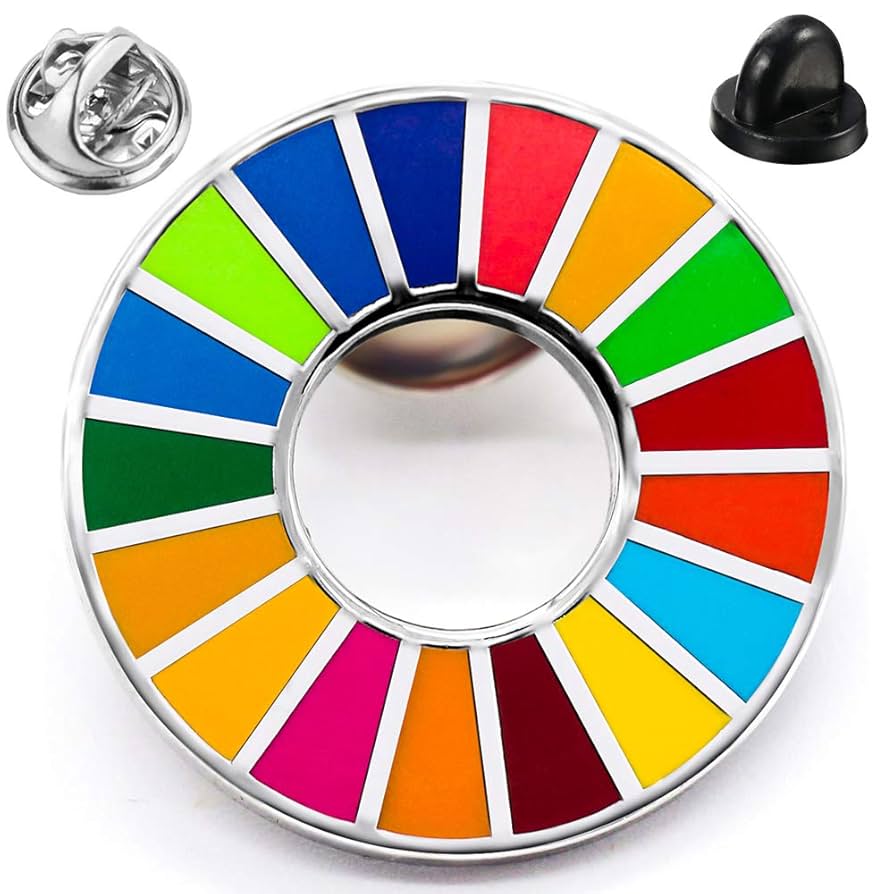 SDGs ピンバッジ　17色フルセット　限定ポストカード　冊子付き SDGs ピンバッジ 17色フルセット 限定ポストカード 冊子付き
